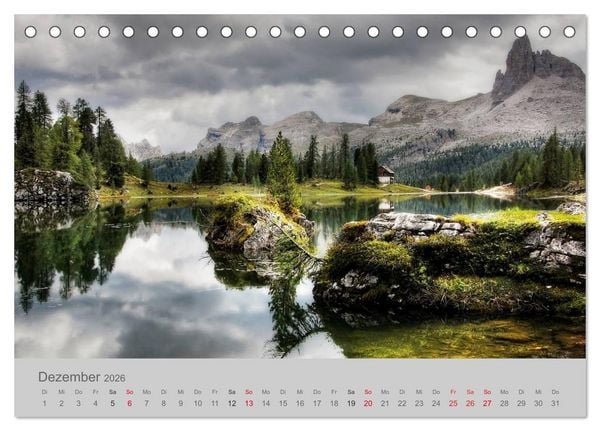 Produktbild: Traumkulissen in den Dolomiten (Tischkalender 2026 DIN A5 quer), CALVENDO Monatskalender