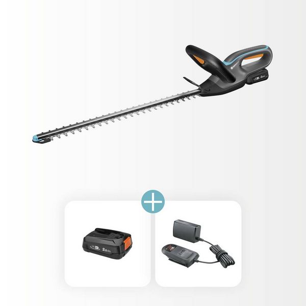 Produktbild: GARDENA Akku-Heckenschere EasyCut 55/18V P4A Ready-To-Use Set Akku Akku-Heckenschere 18 V Li-Ion 550 mm