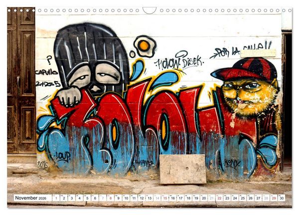 Produktbild: Gesichter Kubas - Havanna Graffiti (Wandkalender 2026 DIN A3 quer), CALVENDO Monatskalender