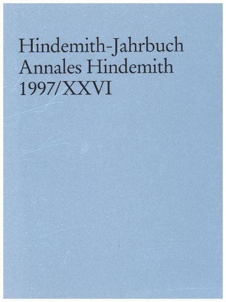 Produktbild: Hindemith-Jahrbuch