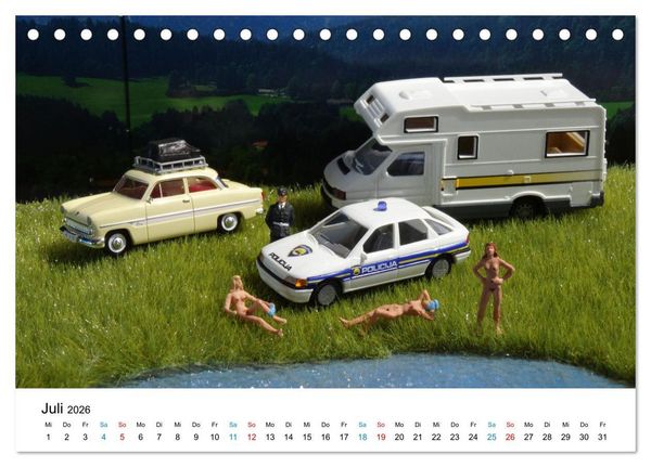 Produktbild: Polizeimodelle im Einsatz (Tischkalender 2026 DIN A5 quer), CALVENDO Monatskalender