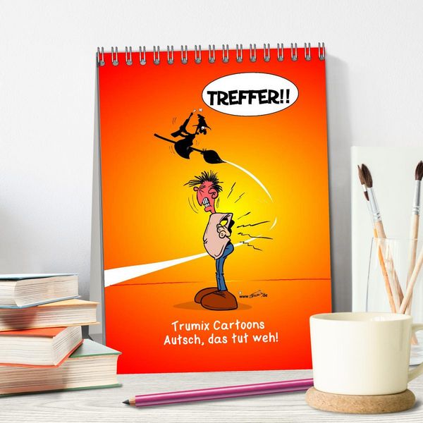 Produktbild: Trumix Cartoons - Autsch, das tut weh! (Tischkalender 2026 DIN A5 hoch), CALVENDO Monatskalender