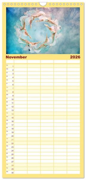 Produktbild: Familienplaner 2026 - Olympia. Anders. mit 5 Spalten (Wandkalender, 21 x 45 cm) CALVENDO