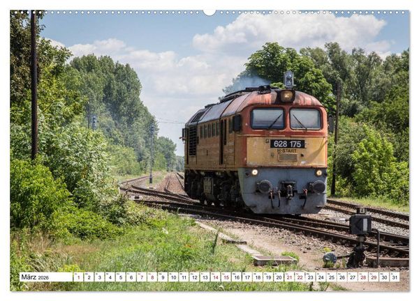 Produktbild: Eisenbahn in Ungarn (Wandkalender 2026 DIN A2 quer), CALVENDO Monatskalender