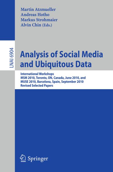 Produktbild: Analysis of Social Media and Ubiquitous Data