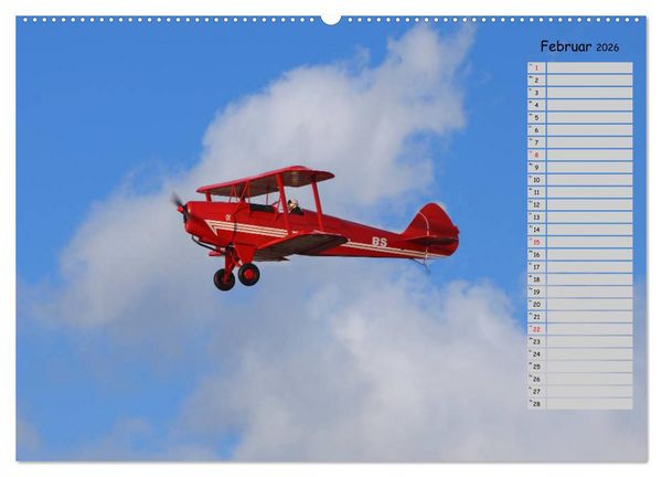 Produktbild: Flugzeuge &ndash; Starts und Landeanfl&uuml;ge Geburtstagsplaner (Wandkalender 2026 DIN A2 quer), CALVENDO Monatskalender
