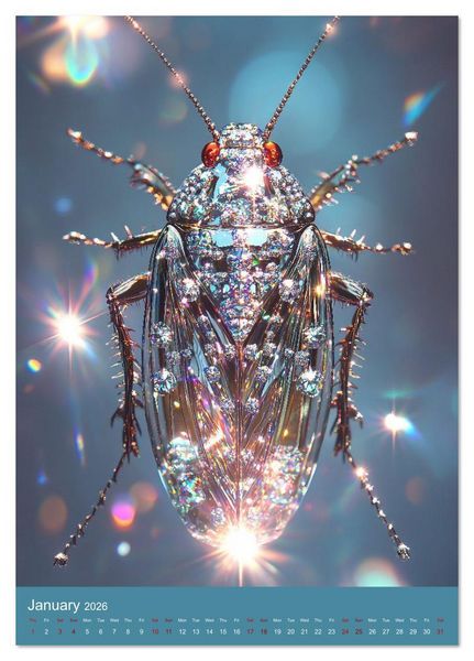 Produktbild: Sparkeling Creepy Crawlies (Desk Calendar 2026 DIN A5 portrait), CALVENDO 12 Month DeskCalendar