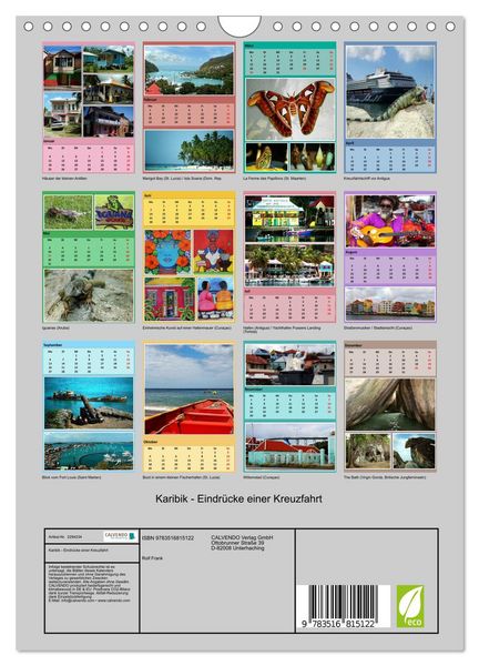 Produktbild: Karibik - Eindr&uuml;cke einer Kreuzfahrt (Wandkalender 2027 DIN A4 hoch), CALVENDO Monatskalender