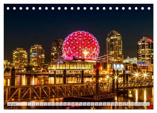 Produktbild: VANCOUVER K&uuml;stencharme und Urbanit&auml;t (Tischkalender 2026 DIN A5 quer), CALVENDO Monatskalender