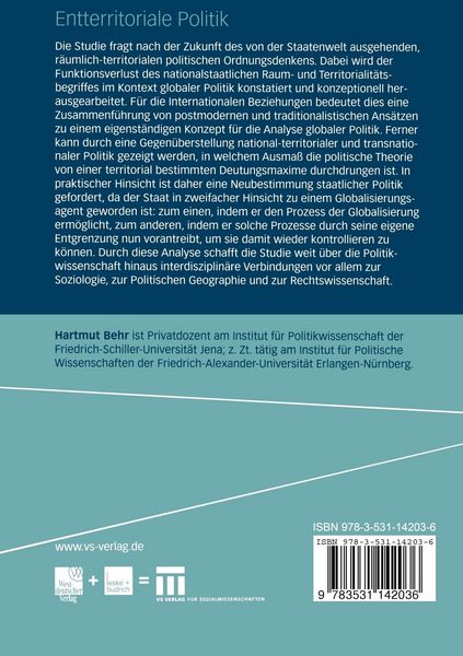 Produktbild: Entterritoriale Politik
