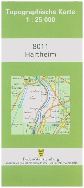 Produktbild: Topographische Karte Baden-W&uuml;rttemberg Hartheim