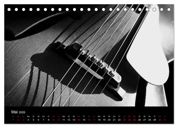 Produktbild: Regelwerke - Details alter E-Gitarren (Tischkalender 2026 DIN A5 quer), CALVENDO Monatskalender