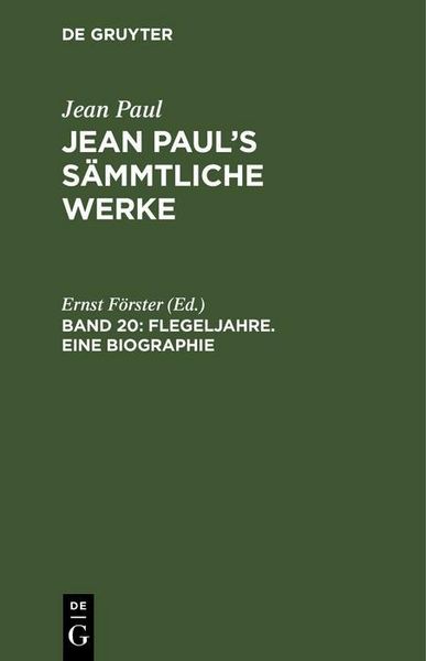 Produktbild: Flegeljahre. Eine Biographie