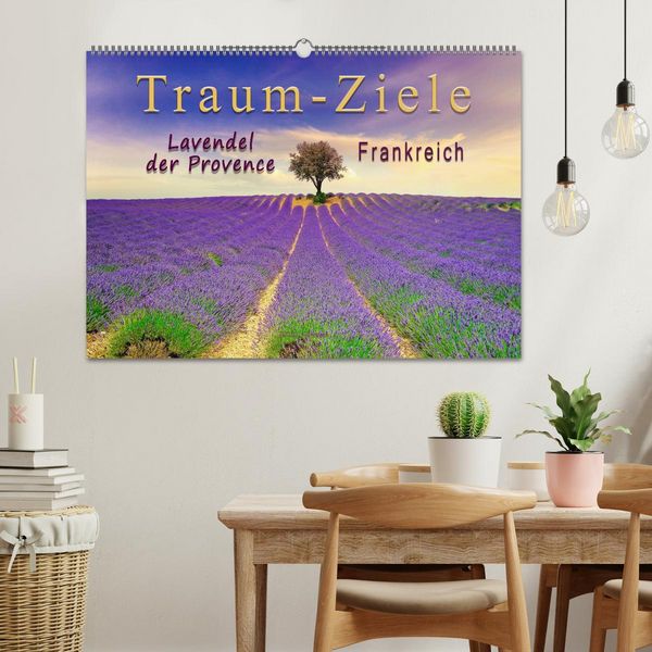 Produktbild: Traum-Ziele - Lavendel der Provence, Frankreich (Wandkalender 2026 DIN A2 quer), CALVENDO Monatskalender