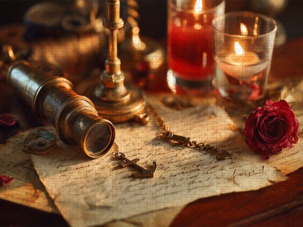 Produktbild: CALVENDO Puzzle Liebe vergl&uuml;ht, doch ihre Tinte bleibt im Salz erhalten | 1000 Teile Lege-Gr&ouml;&szlig;e 64x48cm Foto-Puzzle f&uuml;r gl&uuml;ckliche Stunden