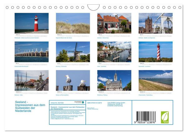 Produktbild: Seeland - Impressionen aus dem S&uuml;dwesten der Niederlande (Wandkalender 2026 DIN A4 quer), CALVENDO Monatskalender