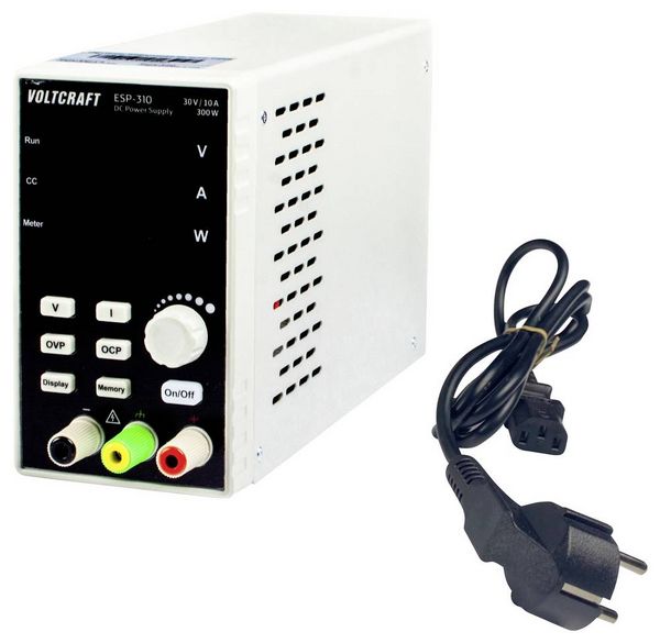 Produktbild: VOLTCRAFT ESP-310 Labornetzger&auml;t, einstellbar 0 - 30 0 - 10 A 300 W Steckanschluss 4 mm OVP Anzahl Ausg&auml;nge 1 x