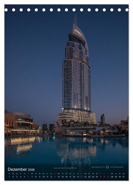 Produktbild: Grenzenloses Dubai (Tischkalender 2026 DIN A5 hoch), CALVENDO Monatskalender