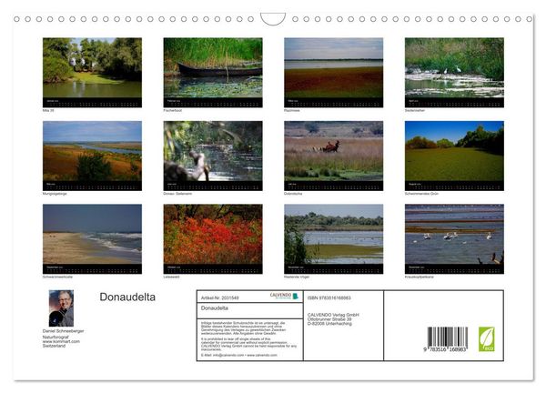 Produktbild: Donaudelta (Wandkalender 2026 DIN A3 quer), CALVENDO Monatskalender