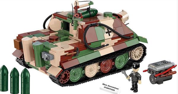 Produktbild: COBI Historical Collection 2585 - Sturmm&ouml;rser Sturmtiger 38cm, Panzer, WWII, 1:28 Bausatz, 1100 Klemmbausteine, 1 x Spielfigur