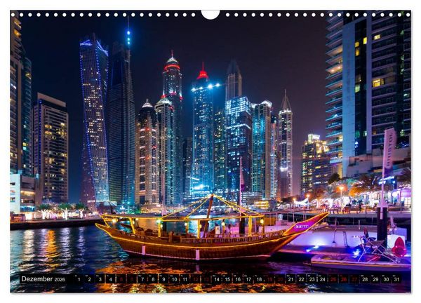 Produktbild: Dubai W&uuml;stenstadt (Wandkalender 2026 DIN A3 quer), CALVENDO Monatskalender