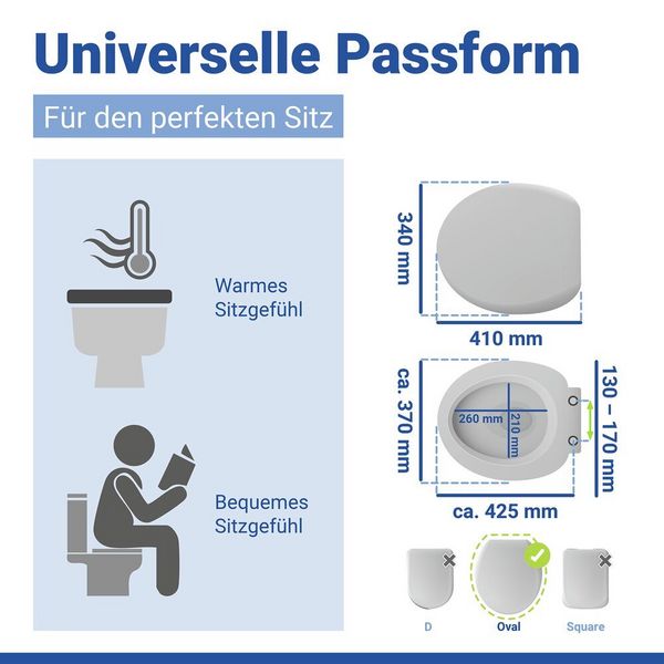 Produktbild: WC Sitz Mod. Bambus, Toilettensitz aus Bambus