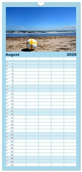 Produktbild: Familienplaner 2026 - MEER - Mehr! mit 5 Spalten (Wandkalender, 21 x 45 cm) CALVENDO
