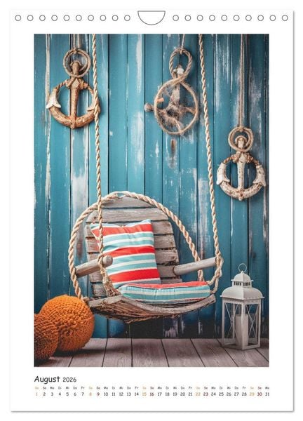 Produktbild: Maritimer Charme (Wandkalender 2026 DIN A4 hoch), CALVENDO Monatskalender