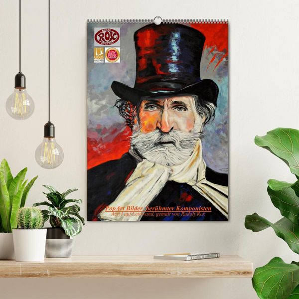 Produktbild: PopArt Bilder ber&uuml;hmter Komponisten (Wandkalender 2026 DIN A2 hoch), CALVENDO Monatskalender
