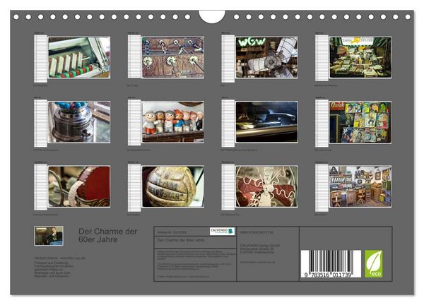 Produktbild: Der Charme der 60er Jahre (Wandkalender 2026 DIN A4 quer), CALVENDO Monatskalender