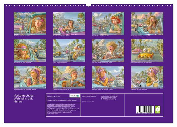 Produktbild: Verkehrschaos - Wahnsinn trifft Humor (hochwertiger Premium Wandkalender 2027 DIN A2 quer), Kunstdruck in Hochglanz