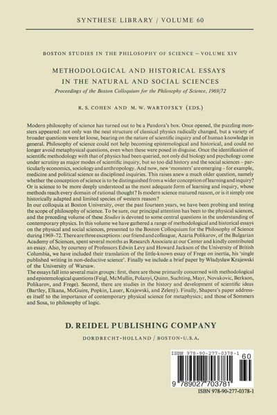 Produktbild: Methodological and Historical Essays in the Natural and Social Sciences