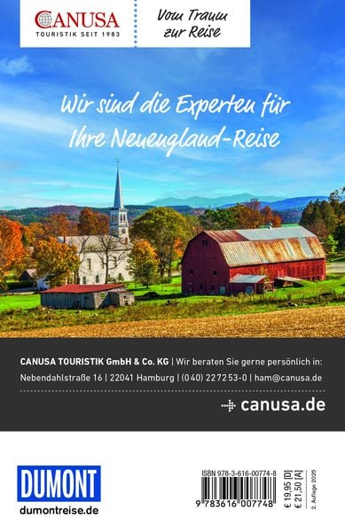DUMONT Reise-Taschenbuch Reiseführer Boston & Neuengland