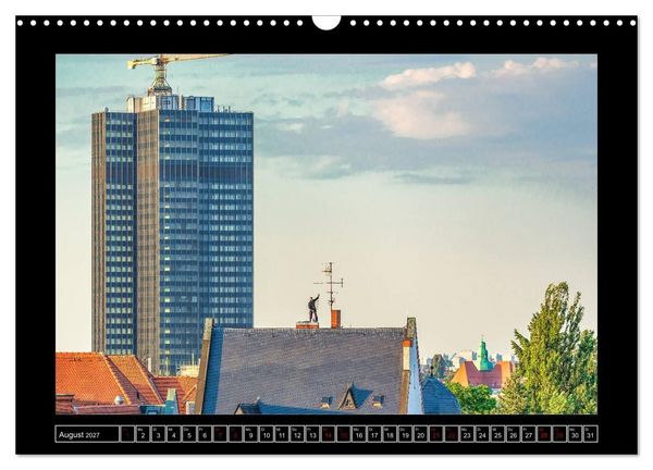 Produktbild: Schornsteinfeger &uuml;ber Berlin - Die Gl&uuml;cksbringer auf den D&auml;chern der Hauptstadt (Wandkalender 2027 DIN A3 quer), CALVENDO Monatskalender