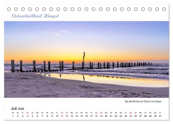 Produktbild: Panorama-Blick Fischland-Darss-Zingst (Tischkalender 2026 DIN A5 quer), CALVENDO Monatskalender