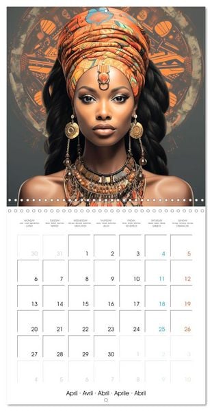 Produktbild: Femmes sublimes d'Afrique (Calendrier mural carr&eacute; 2026 30x30 cm) Calendrier double avec une page pour vos prises de notes