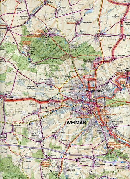Produktbild: Fahrradkarte Weimar