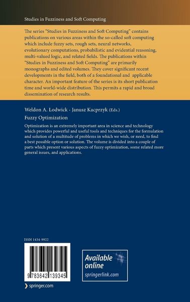 Produktbild: Fuzzy Optimization