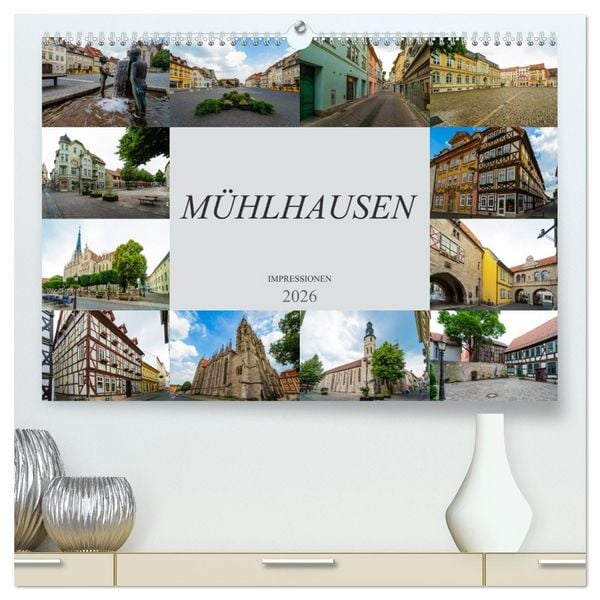Produktbild: M&uuml;hlhausen Impressionen (hochwertiger Premium Wandkalender 2026 DIN A2 quer), Kunstdruck in Hochglanz