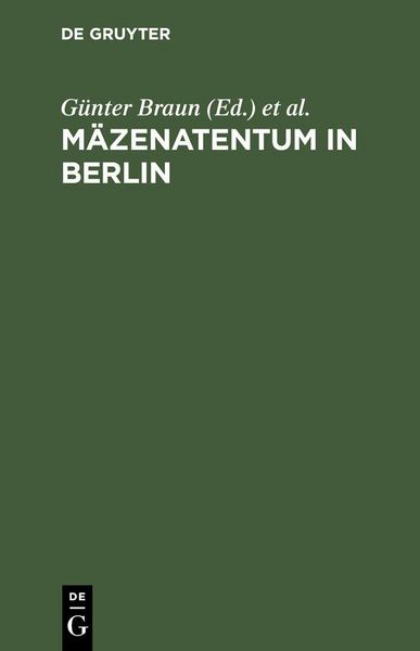 Produktbild: M&auml;zenatentum in Berlin