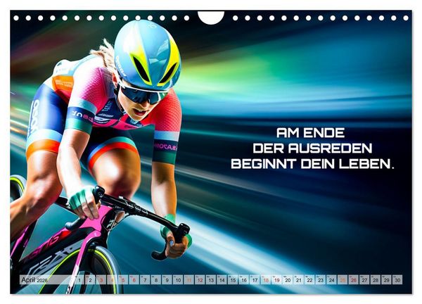 Produktbild: Rennrad und Motivation (Wandkalender 2026 DIN A4 quer), CALVENDO Monatskalender