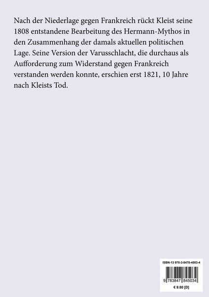 Produktbild: Die Hermannsschlacht (Gro&szlig;druck)