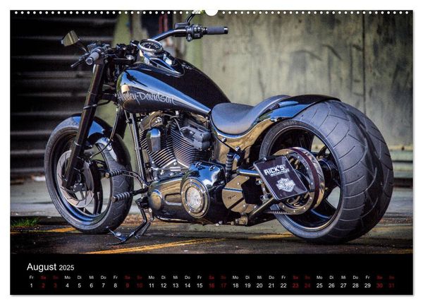 Produktbild: Exklusive Best of Fat Ass Custombike Edition, feinste Harleys mit fettem Hintern (Wandkalender 2025 DIN A2 quer), CALVENDO Monatskalender