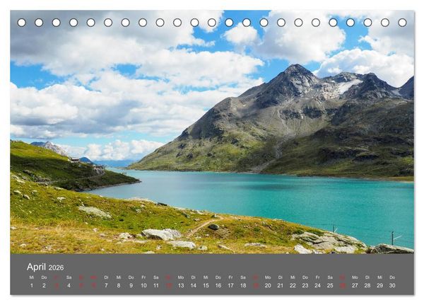 Produktbild: Bergseen der Alpen (Tischkalender 2026 DIN A5 quer), CALVENDO Monatskalender