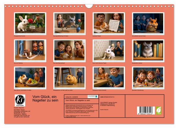 Produktbild: Vom Gl&uuml;ck, ein Nagetier zu sein (Wandkalender 2026 DIN A3 quer), CALVENDO Monatskalender