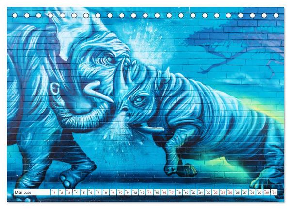 Produktbild: Kunst der Strasse (Tischkalender 2026 DIN A5 quer), CALVENDO Monatskalender