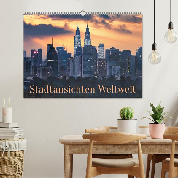 Produktbild: Stadtansichten Weltweit (Wandkalender 2026 DIN A2 quer), CALVENDO Monatskalender