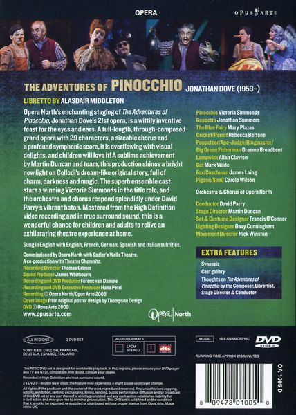 Produktbild: Jonathan Dove - The Adventures of Pinocchio [2 DVDs]