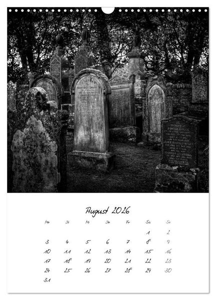 Produktbild: Schottland Monochrom (Wandkalender 2026 DIN A3 hoch), CALVENDO Monatskalender