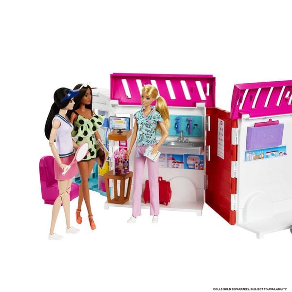 Produktbild: Barbie 2-in-1 Krankenwagen Spielset